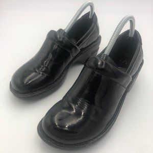 Born Concept Vegan Patent Leather Clogs, Women's Size 8/EUR 38.5